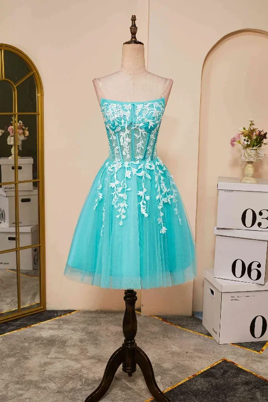 aqua-blue-strapless-a-line-short-homecoming-dress-with-appliques