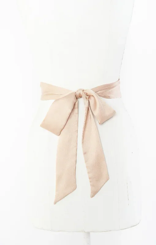 Bridesmaid Sash ~ Champagne Luxe Satin