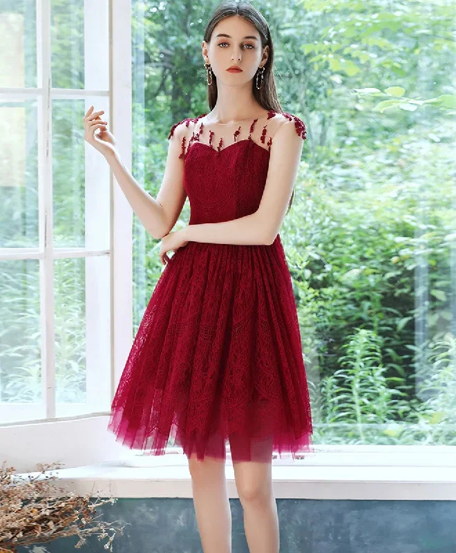 burgundy-round-neck-tulle-lace-short-prom-dress-burgundy-cocktail-dress