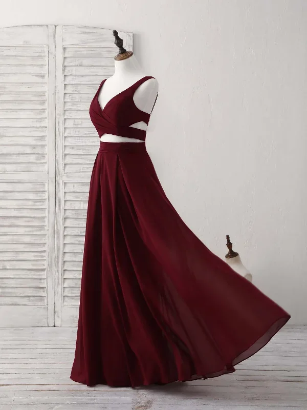 burgundy-two-pieces-chiffon-long-prom-dress-evening-dress