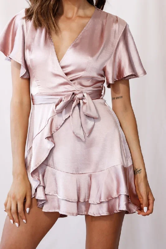 cami-angel-sleeve-faux-wrap-dress-rose-gold