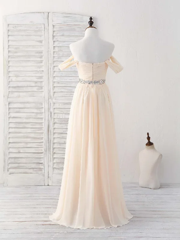 champagne-chiffon-off-shoulder-long-prom-dress-bridesmaid-dress