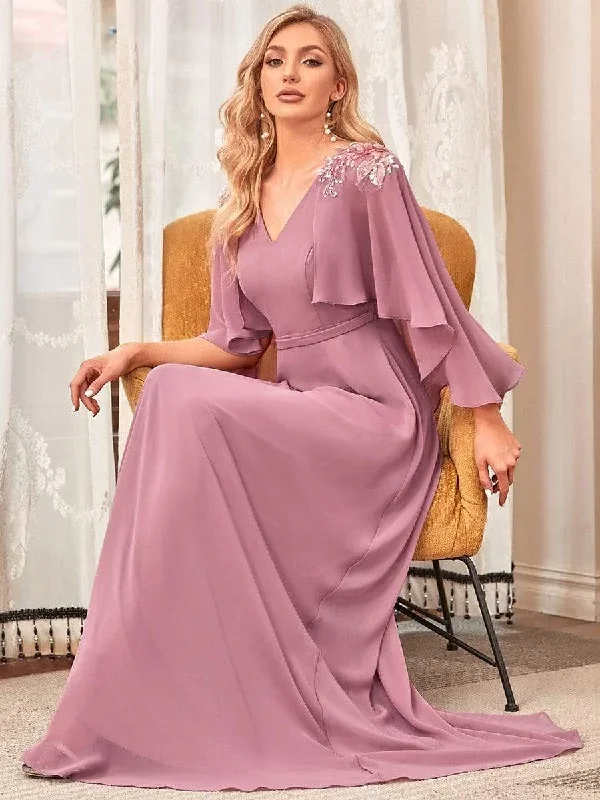 elegant-v-neck-flowy-chiffon-bridesmaid-dresses-with-wraps-ep00638