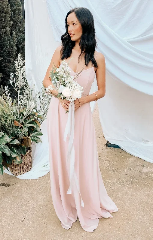 Faith Maxi Dress ~ Dusty Blush Crisp