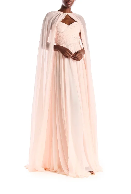 Floor Length Chiffon Evening Cape