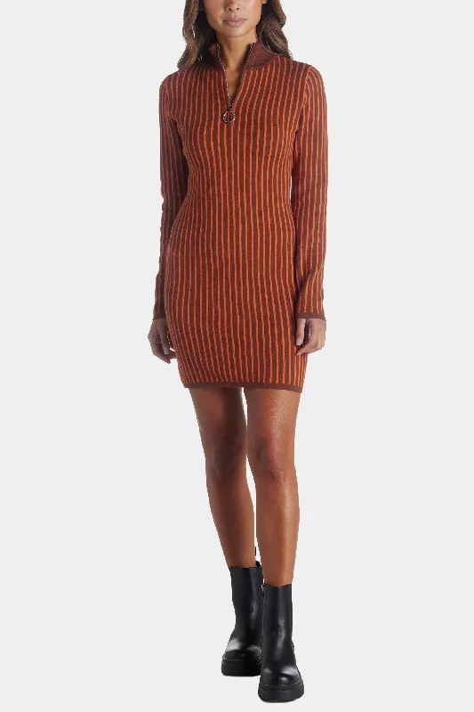 Francoise Zip Knit Mini Dress