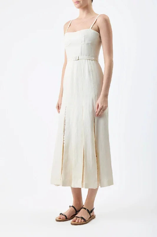 godard-pleated-dress-ivory-textured-linen