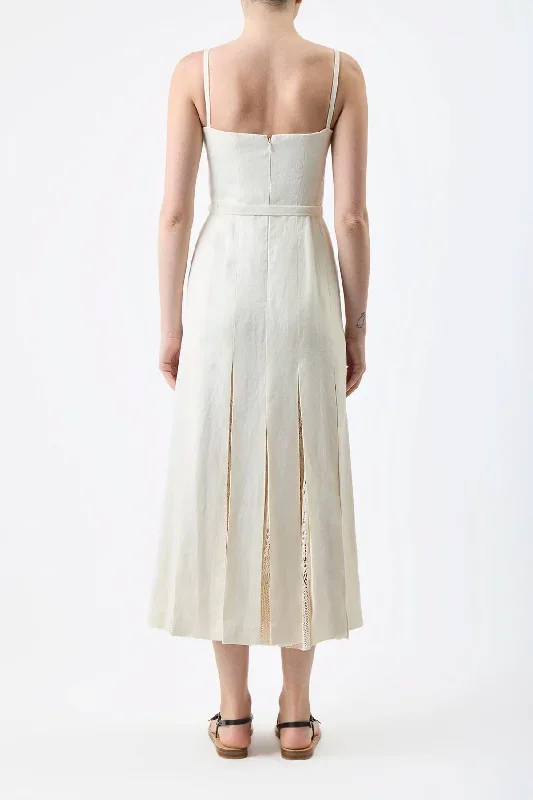 godard-pleated-dress-ivory-textured-linen