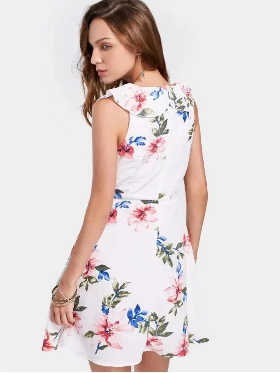 gorgeous-floral-print-criss-cross-ruffled-plunge-dress