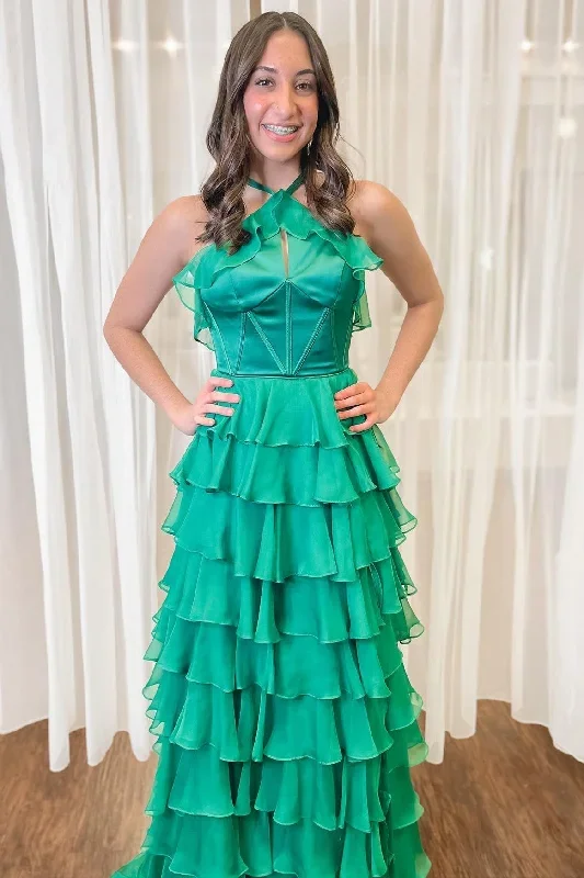 halter-keyhole-ruffle-tiered-prom-dress-with-slit