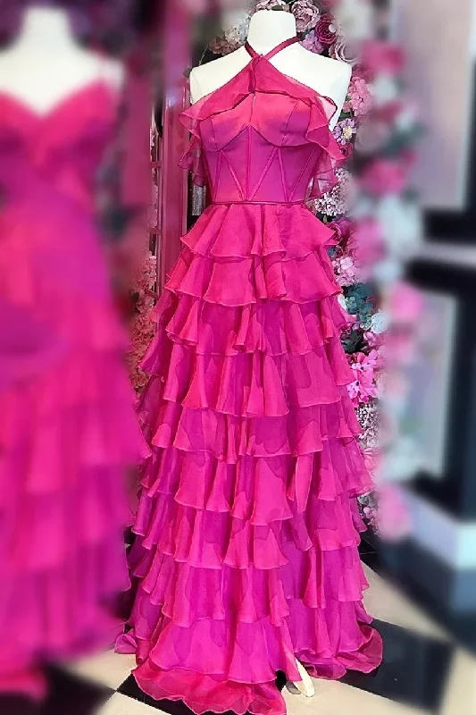 halter-keyhole-ruffle-tiered-prom-dress-with-slit