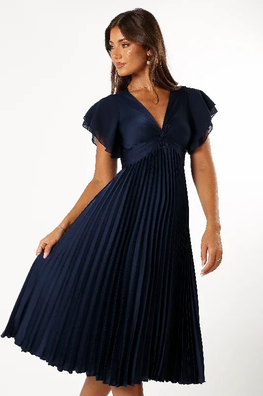 nova-flutter-sleeve-midi-dress-navy