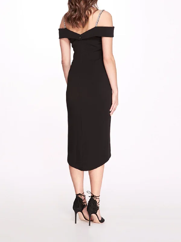 off-shoulder-draped-dress-with-beaded-straps-black