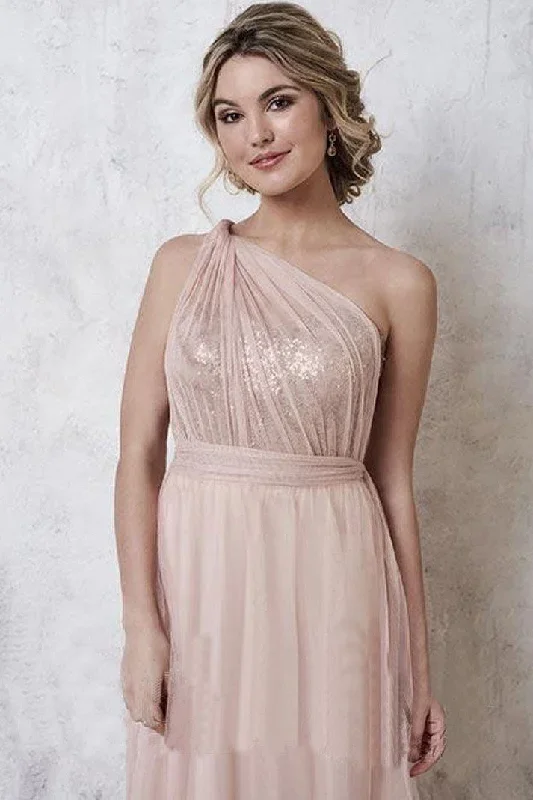 pink-strapless-chiffon-long-bridesmaid-with-sequins