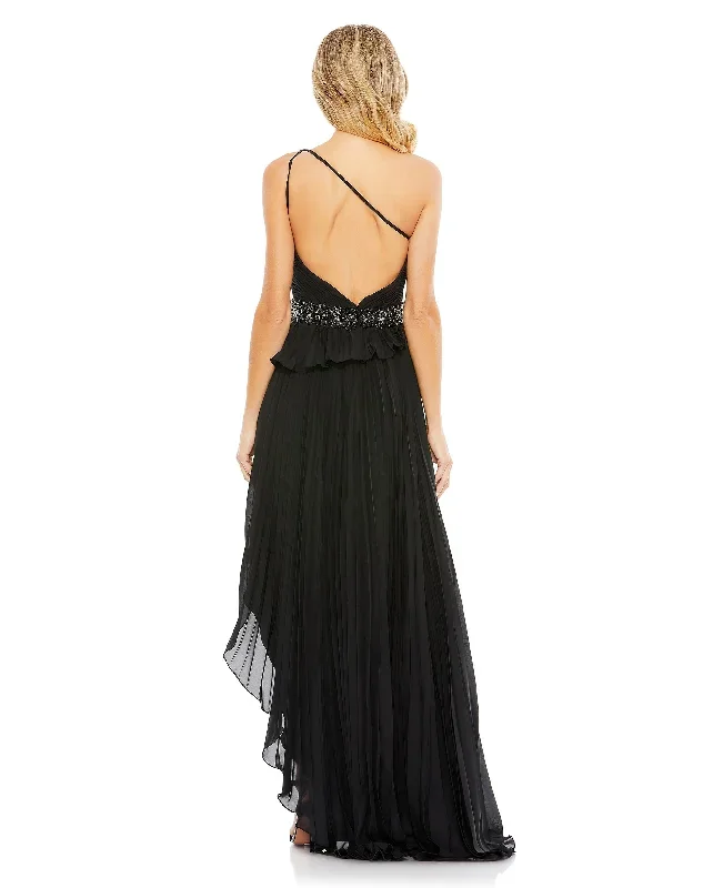 pleated-one-shoulder-asymmetrical-ruffle-hem-gown