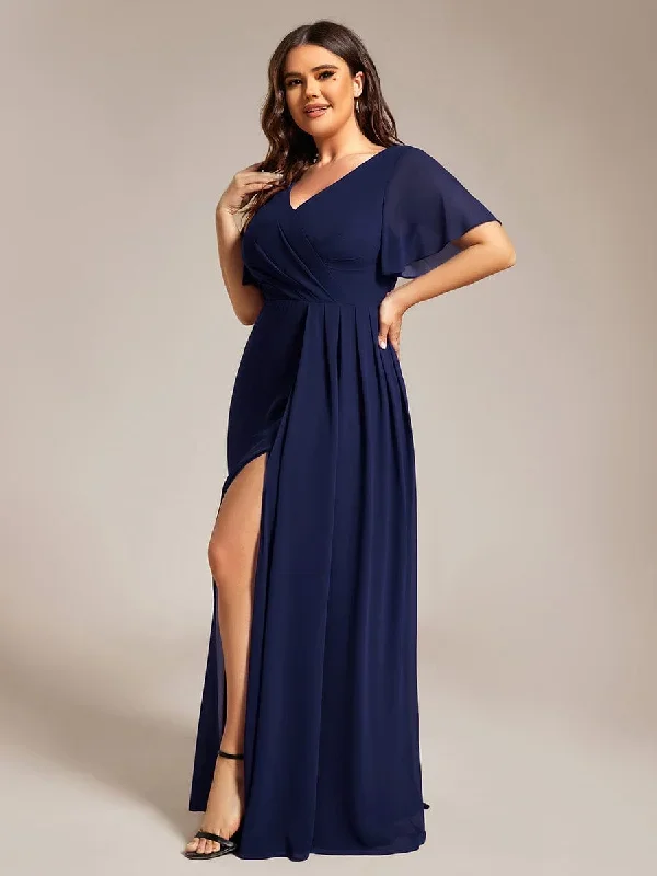 plus-size-high-slit-v-neck-empire-waist-chiffon-bridesmaid-dress-ess0050