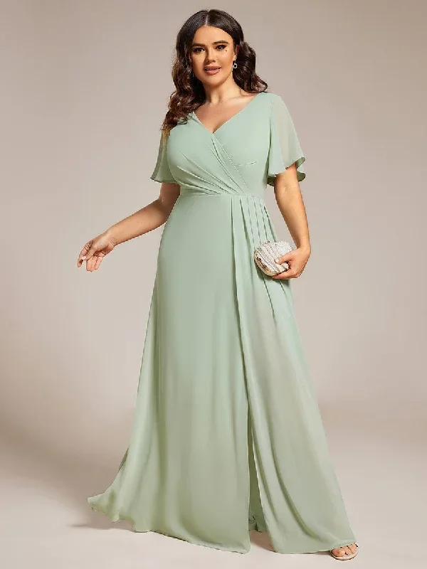 plus-size-high-slit-v-neck-empire-waist-chiffon-bridesmaid-dress-ess0050