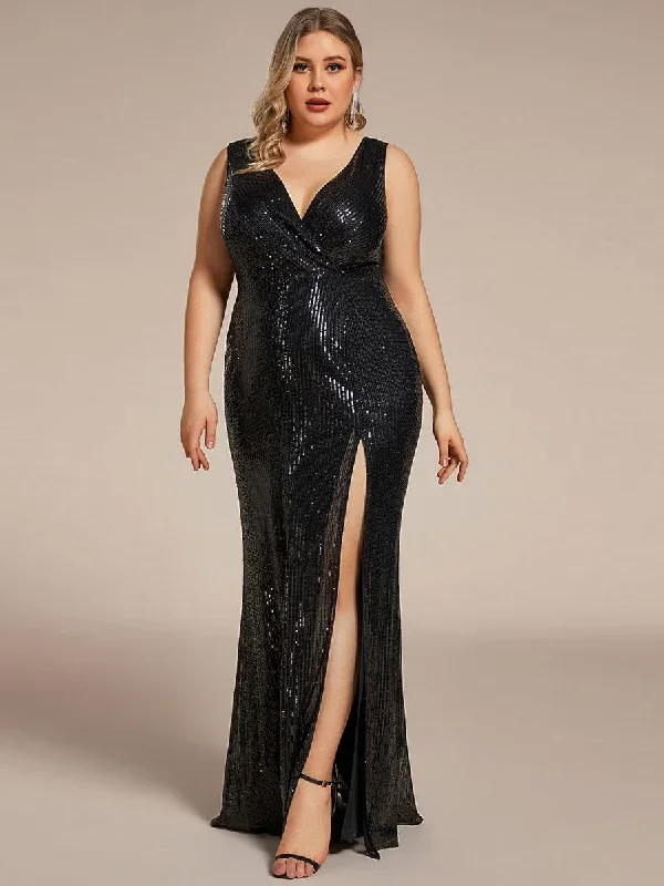 plus-size-high-split-dazzling-sequin-deep-v-neck-evening-dress-ee01830