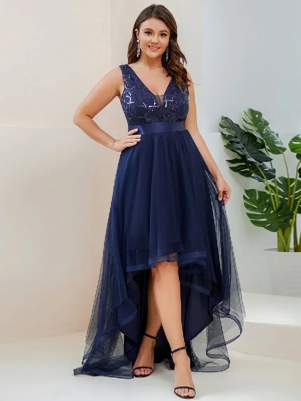 plus-size-sequin-high-low-deep-v-neck-tulle-evening-dresses-ep00793