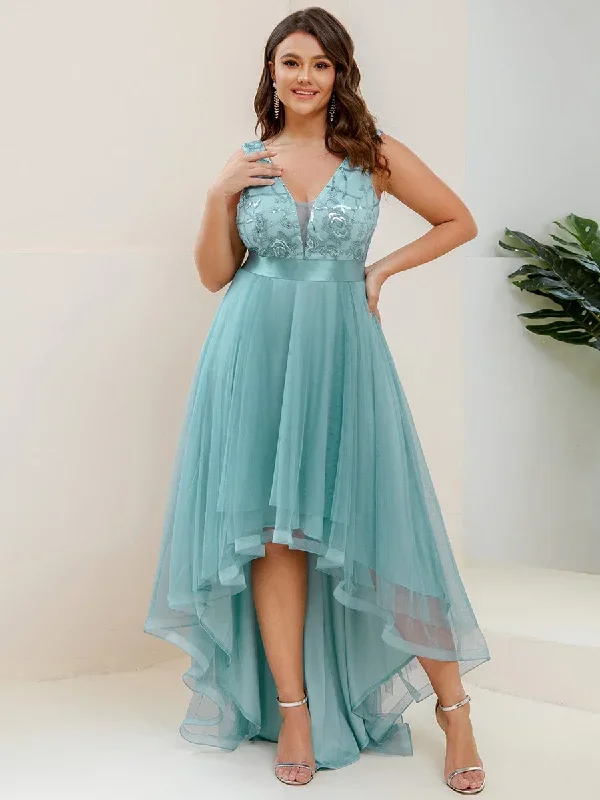 plus-size-sequin-high-low-deep-v-neck-tulle-evening-dresses-ep00793