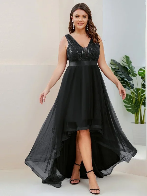 plus-size-sequin-high-low-deep-v-neck-tulle-evening-dresses-ep00793