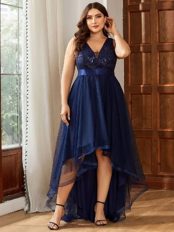 plus-size-sequin-high-low-deep-v-neck-tulle-evening-dresses-ep00793