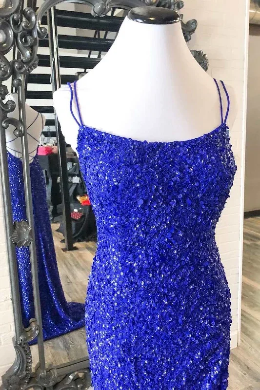 royal-blue-sequin-double-straps-mermaid-long-formal-dress