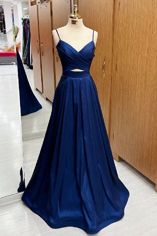 royal-blue-surplice-cutout-lace-up-maxi-dress