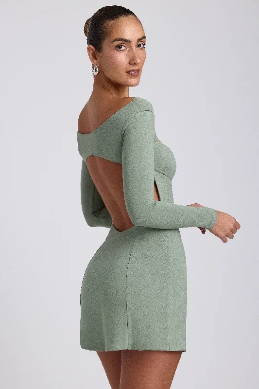 sarla-long-sleeve-mini-dress-sage-green