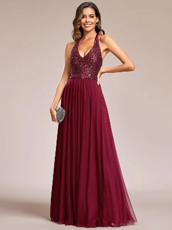 sequin-halter-neck-top-a-line-backless-evening-dress-with-tulle-ee01917