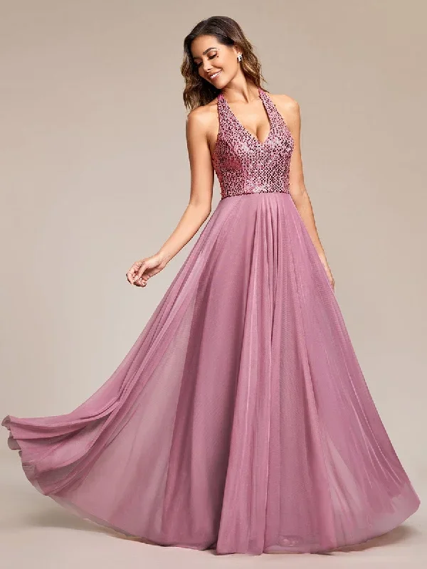 sequin-halter-neck-top-a-line-backless-evening-dress-with-tulle-ee01917