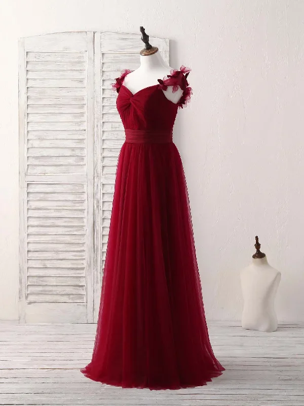 simple-burgundy-tulle-long-prom-dress-burgundy-bridesmaid-dress