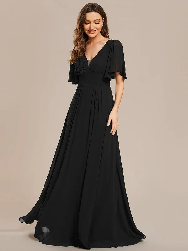 simple-chiffon-short-sleeves-empire-waist-a-line-maxi-bridesmaid-dress-es02003