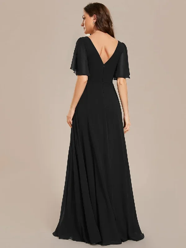 simple-chiffon-short-sleeves-empire-waist-a-line-maxi-bridesmaid-dress-es02003