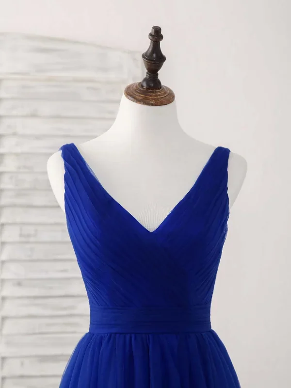 simple-v-neck-royal-blue-tulle-long-prom-dress-blue-evening-dress