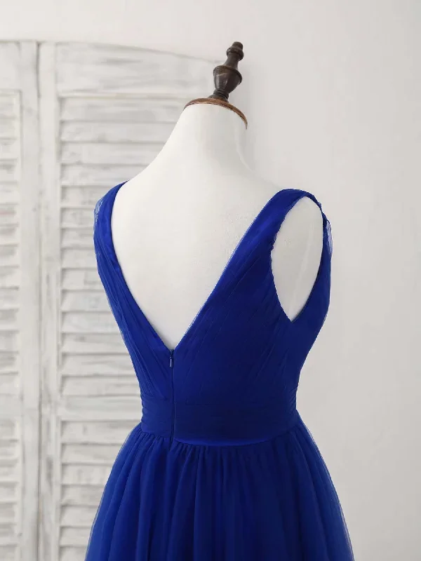 simple-v-neck-royal-blue-tulle-long-prom-dress-blue-evening-dress