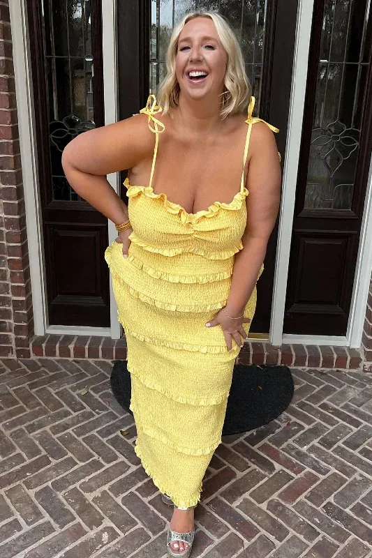 spaghetti-strap-ruffle-midi-dress-in-yellow