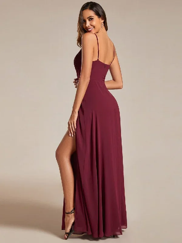 spaghetti-strap-v-neck-chiffon-bridesmaid-dress-with-high-slit-es02109