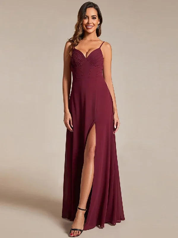 spaghetti-strap-v-neck-chiffon-bridesmaid-dress-with-high-slit-es02109