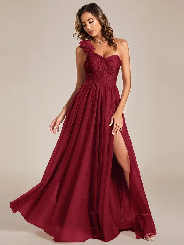 sweetheart-neckline-one-shoulder-with-floral-tulle-high-slit-bridesmaid-dress-es01911