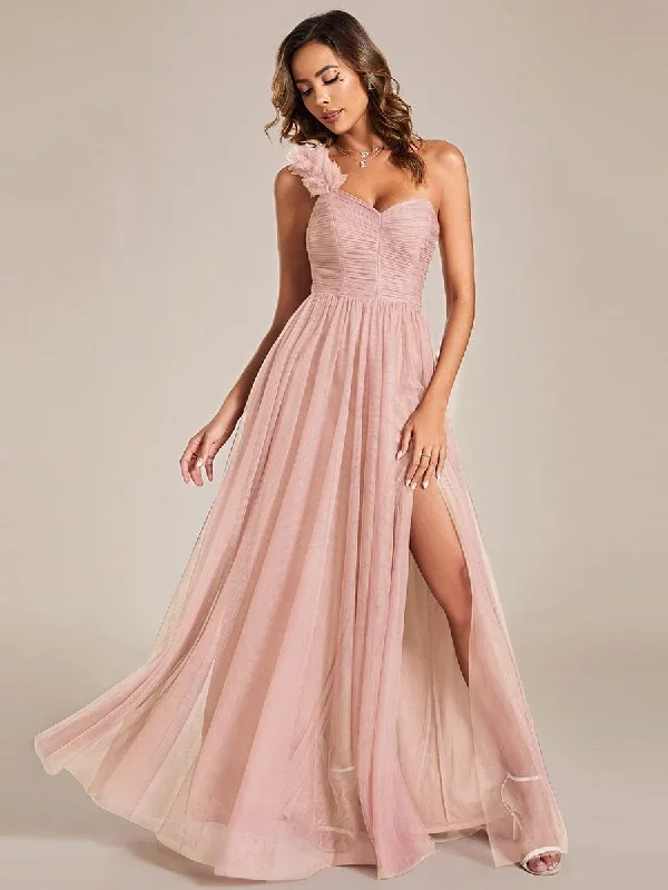 sweetheart-neckline-one-shoulder-with-floral-tulle-high-slit-bridesmaid-dress-es01911