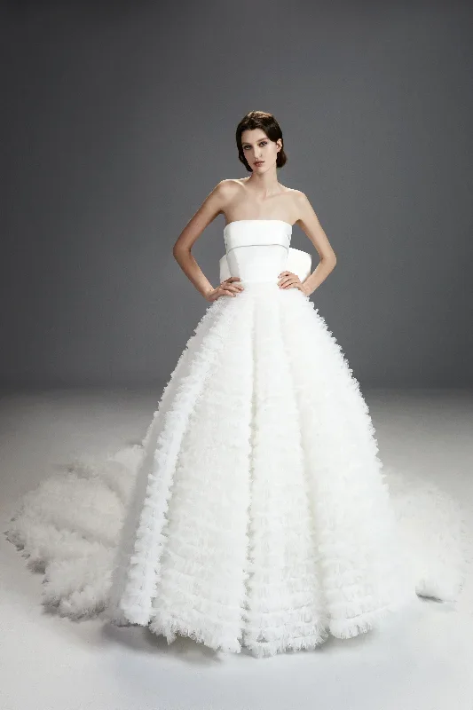 VRM388 - TULLE RUFFLE GOWN