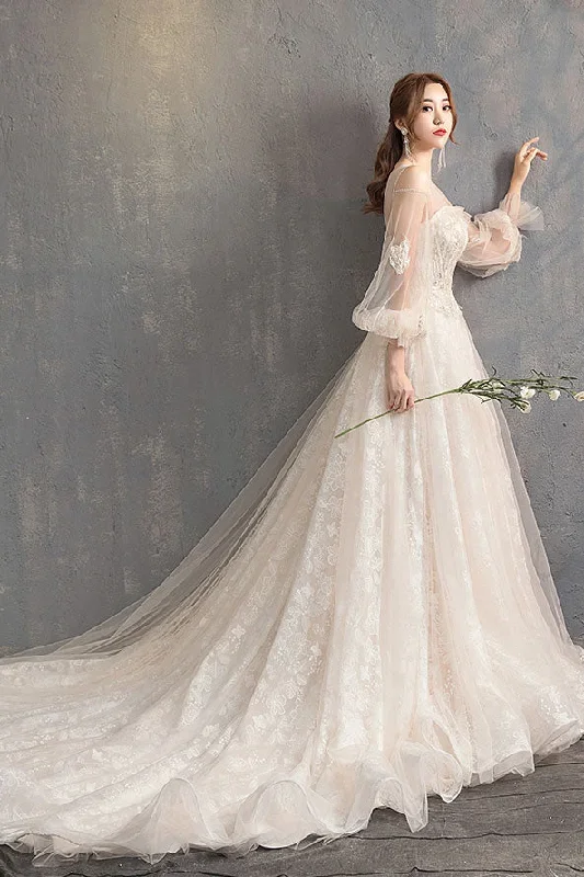 unique-tulle-lace-long-wedding-dress-tulle-lace-bridal-dress