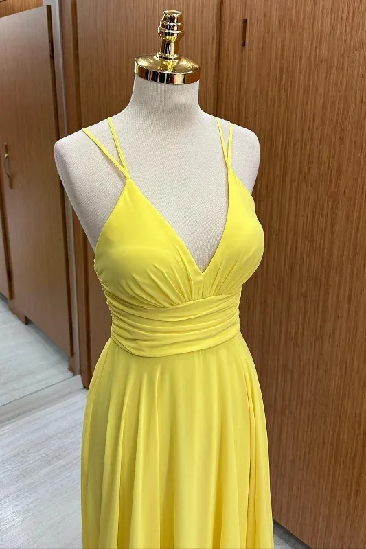 v-neck-cross-back-chiffon-bridesmaid-dress-in-yellow