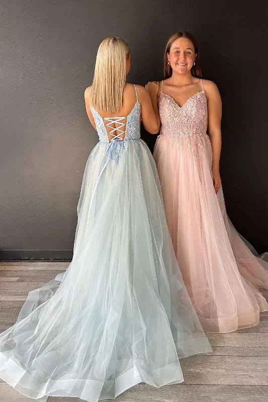 v-neck-lace-up-appliques-tulle-a-line-prom-dress