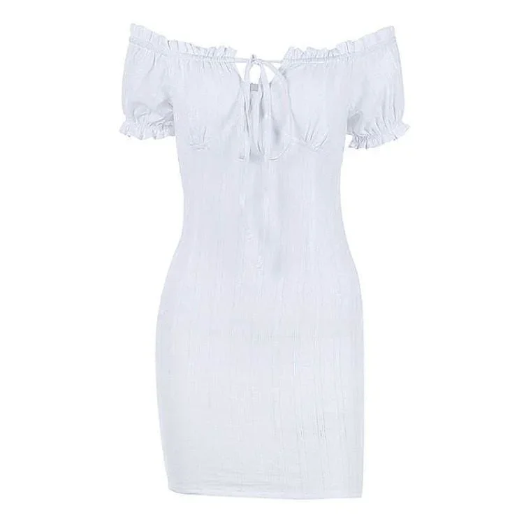 white-sexy-off-shoulder-ruffles-bodycon-bandage-mini-dress