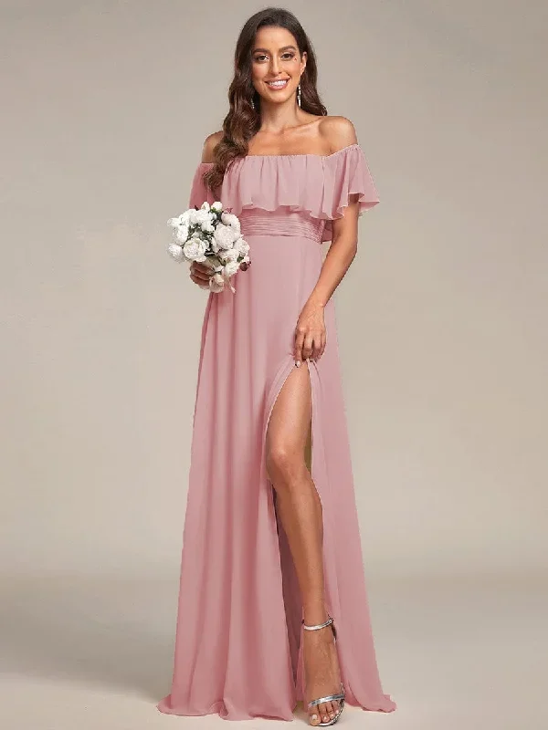 womens-a-line-off-shoulder-ruffle-thigh-split-bridesmaid-dress-ep00968