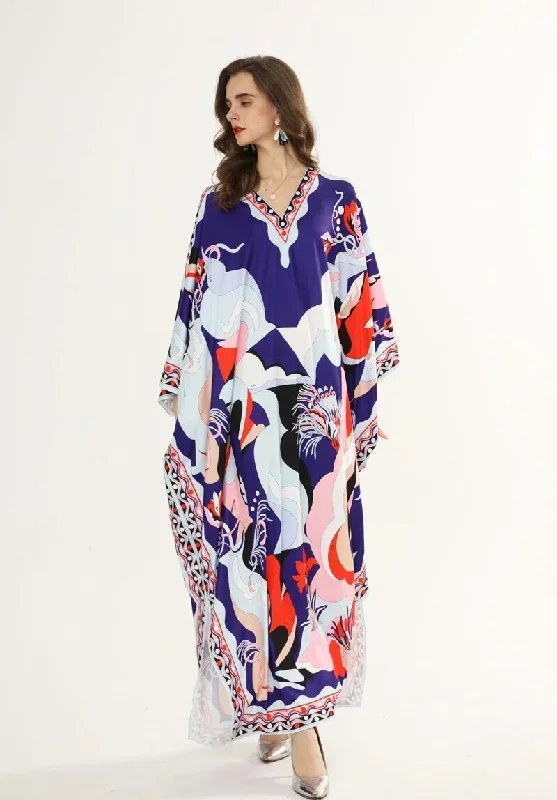 womens-runway-dresses-v-neck-knitted-batwing-sleeves-loose-design-printed-sexy-side-split-fashion-casual-long-maxi-dresses